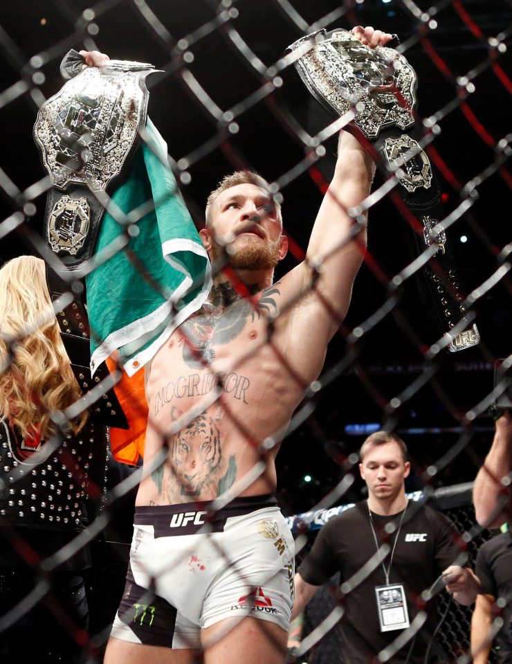 Conor McGregor was the proud owner of both lightweight and featherweight UFC belts until he was forced to 'relinquish' one