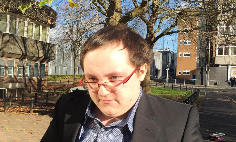  Adam Isaac, 22, pictured leaving Merthyr Crown Court after pleading guilty to string of child sex ofences