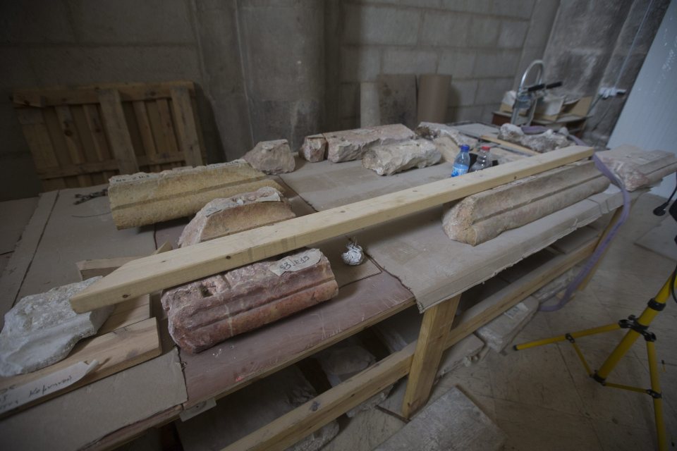 Archaeology work at the tomb of Jesus Christ in the Church of the Holy Sepulchre