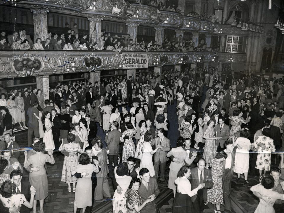  Nostalgic black and white photographs show couples waltzing around the Blackpool Tower Ballroom in its heyday