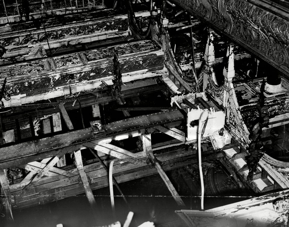  Shocking photographs show the devastation left behind by a fire that ripped through the dancefloor and restaurant in 1956