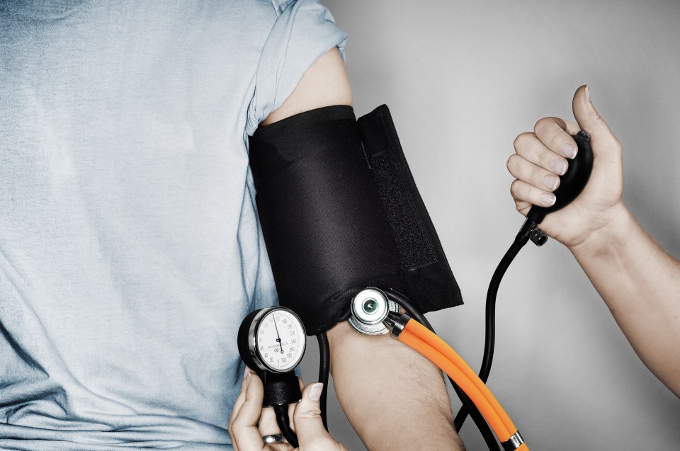 Man having his blood pressure checked