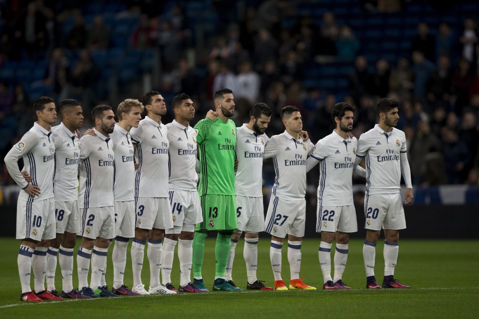 Real Madrid held a minute's silence in honour of Chapecoense