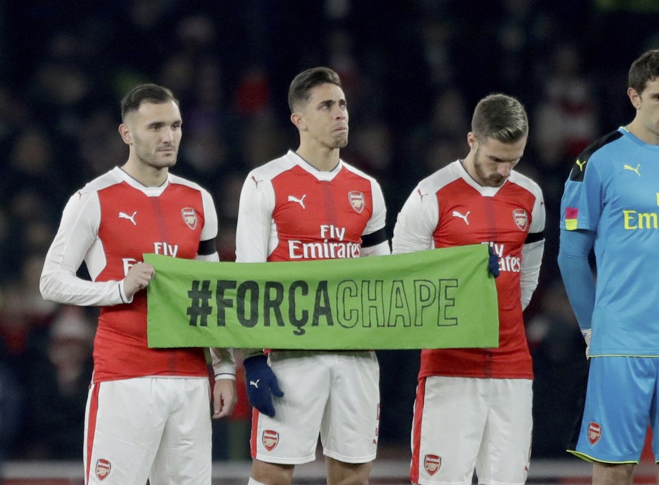 Gabriel breaks down in tears as he shows his support for Chapecoense victims