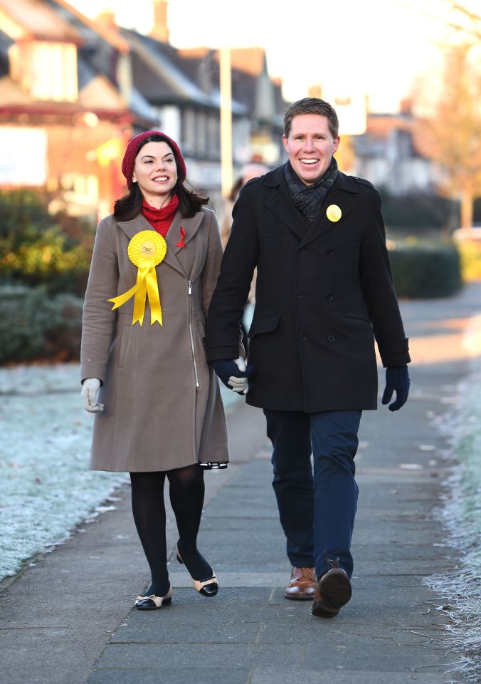  The Lib Dems have resources into getting their candidate Sarah Olney, pictured with husband Ben, elected