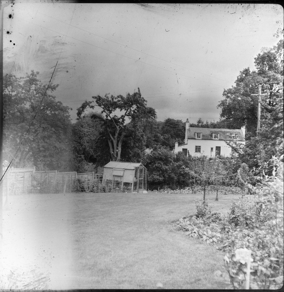 The black-and-white pictures features several snaps of a country house