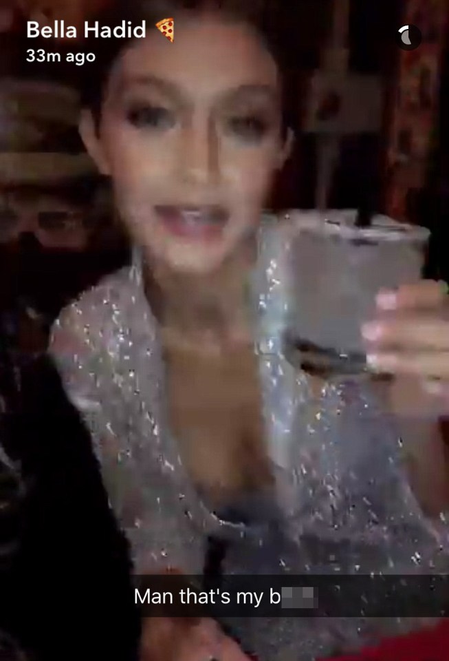  Bella's sister Gigi was then seen enjoying a cocktail