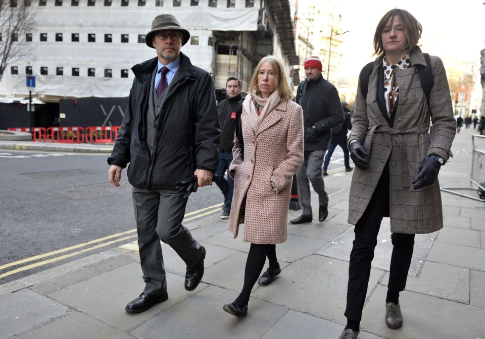  The pair arrive at the Old Bailey for an application to dismiss charges of three counts of funding terror