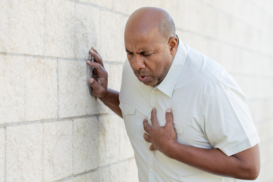 Man Having Chest Pains