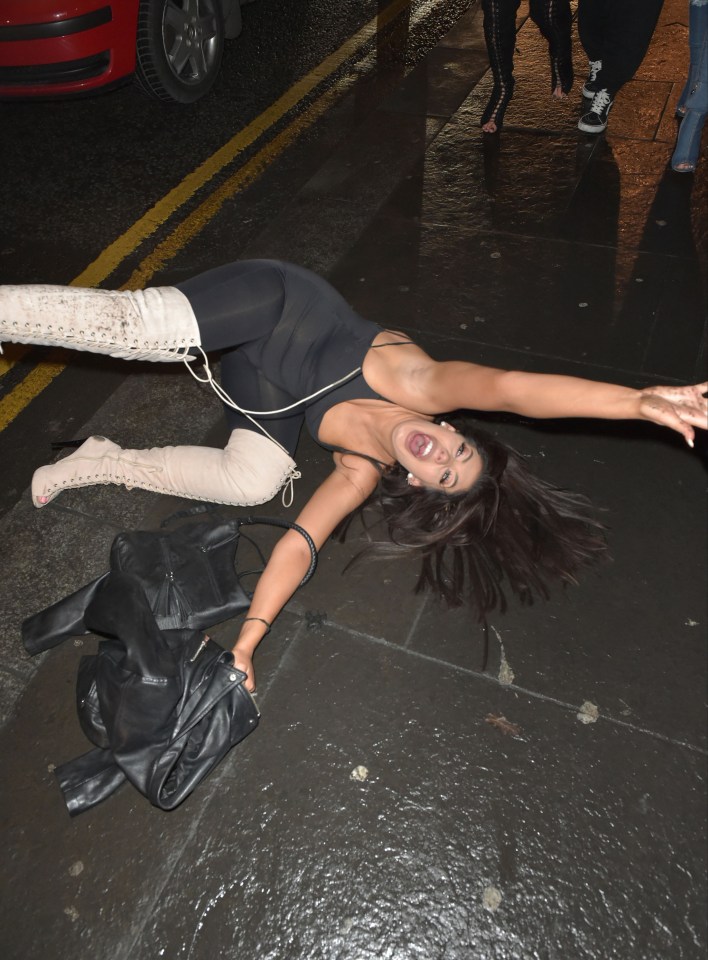  Chloe Ferry went flying after tripping on her heels