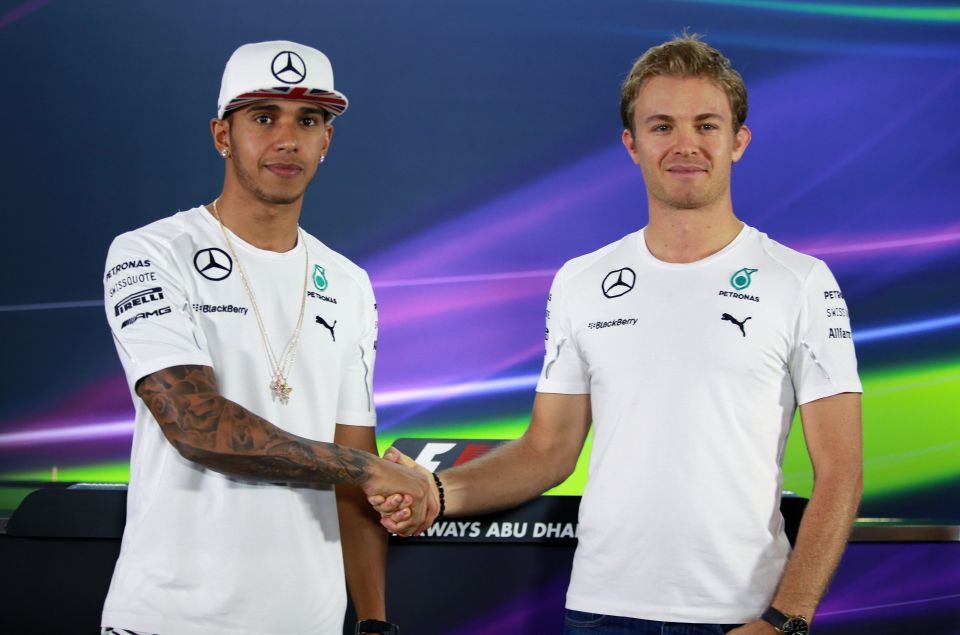  Hamilton and Nico Rosberg had a bitter rivalry at Mercedes