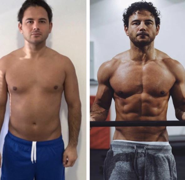 12 weeks of intensive training was all it took for Ryan to completely transform his body