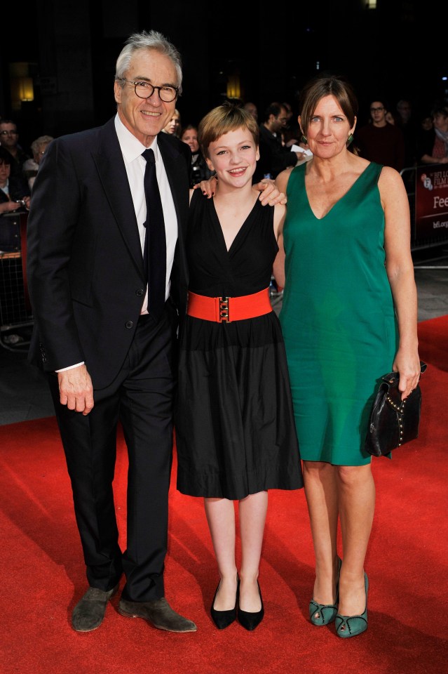  Larry with his daughter Eloise and partner Clare Burt