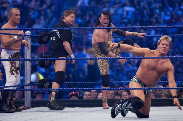 Jimmy Snuka in action inside the WWE ring