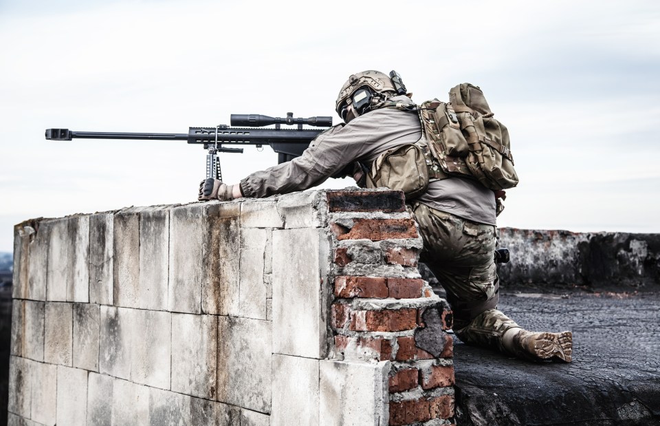  The SAS marksman took out the three men from more than a mile away (stock image)