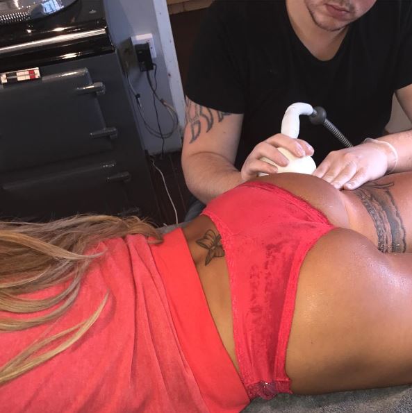  Katie Price was more than happy to show the results of her recent non-surgical bum lift sessions as she shared yet another racy bum snap on Instagram