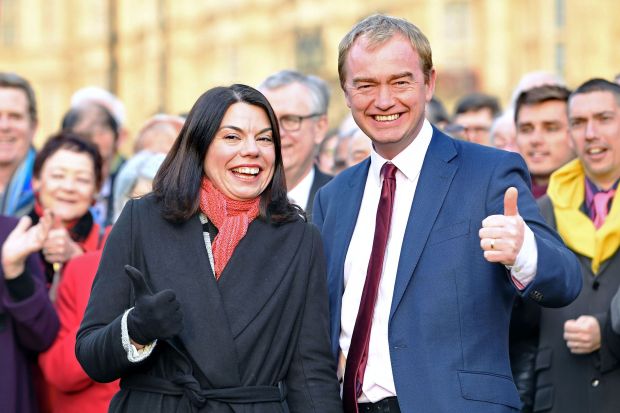 Tim Farron, right, said today that Article 50 could be revoked if the political will was there