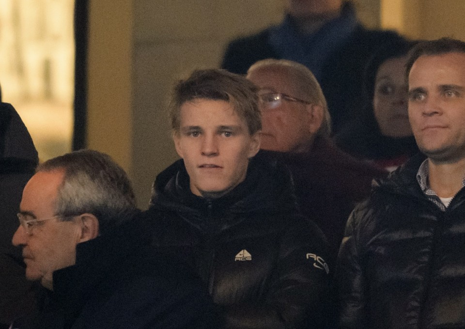 Martin Odegaard was spotted in the stands at Rennes - but was eventually not signed by their manager