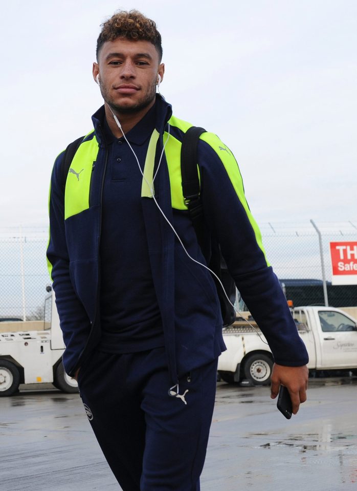  Alex Oxlade-Chamberlain has travelled after scoring in Arsenals 5-1 win over West Ham