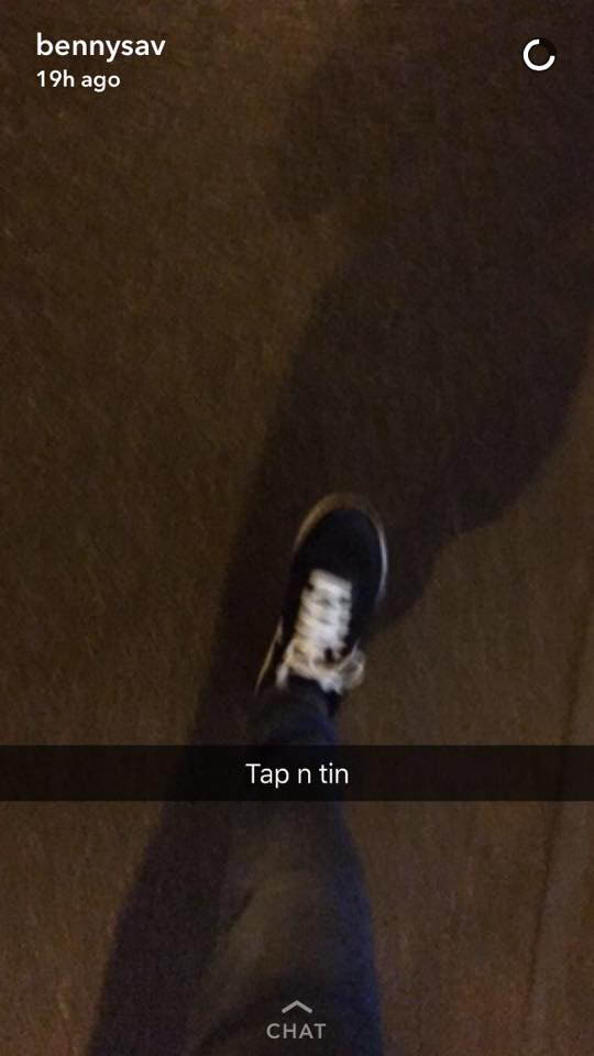  Ben's last Snapchat message to friends was a picture of him at Tap n Tin