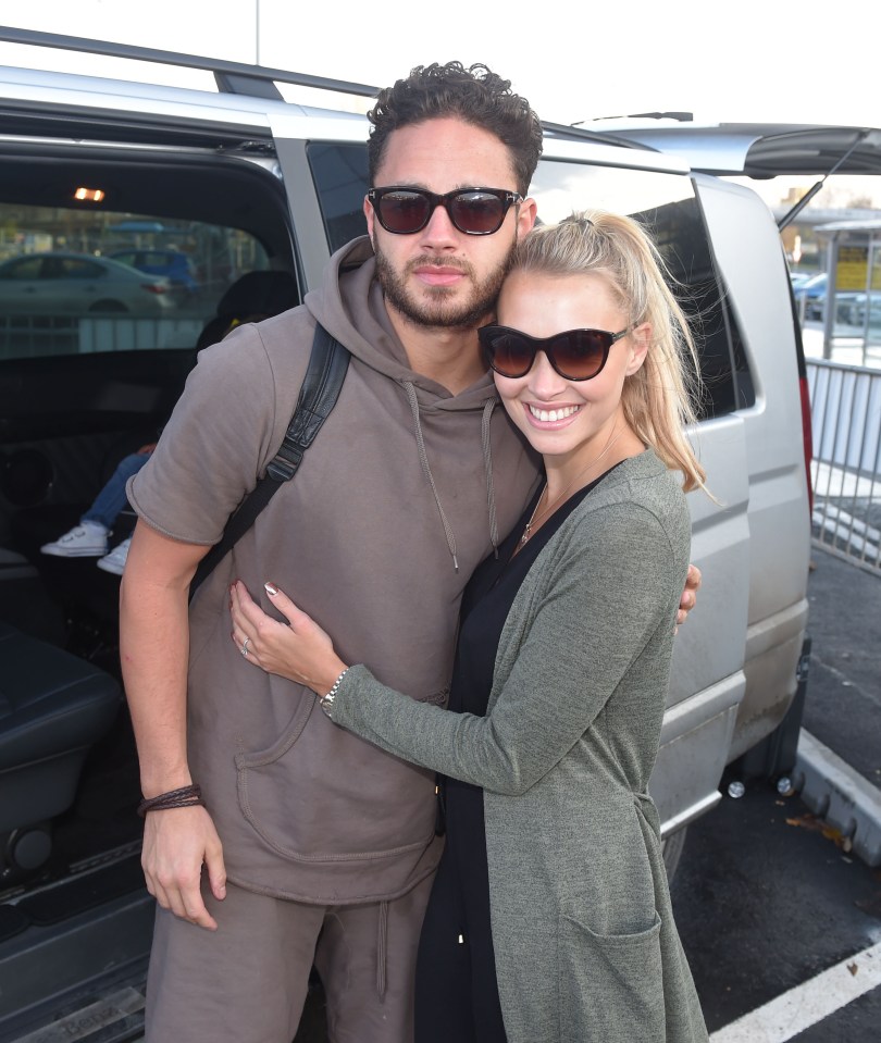 Adam Thomas barely raised a smile as he jetted into Manchester Airport following his stint on I'm A Celebrity