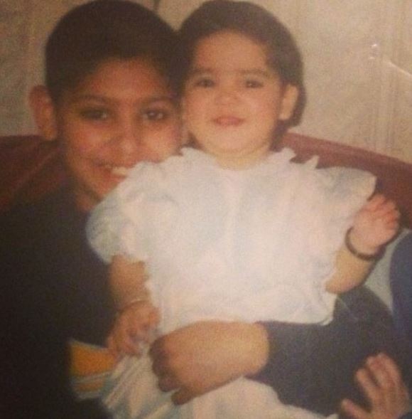 Amir Khan with sister Mariyah as youngsters