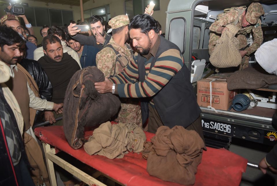  The scorched bones of the victims were wrapped in cloth in bundles