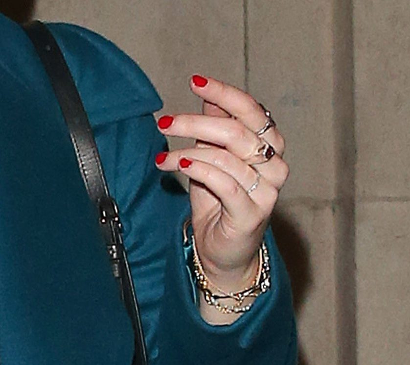 A simple band was spotted on Princess Eugenie's engagement finger