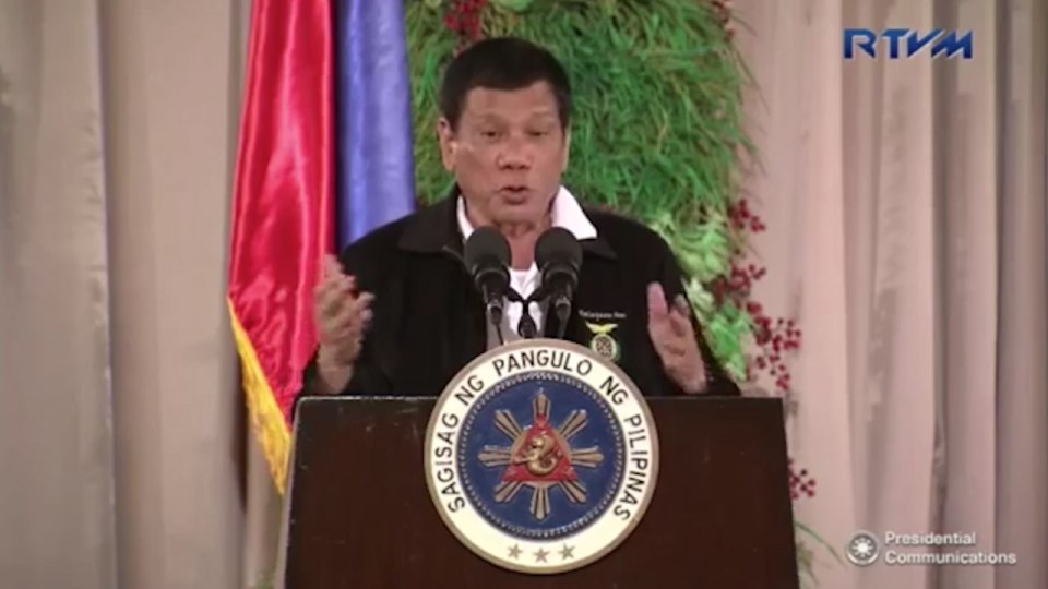 Philippine President Duterte shows off his Donald Trump impression