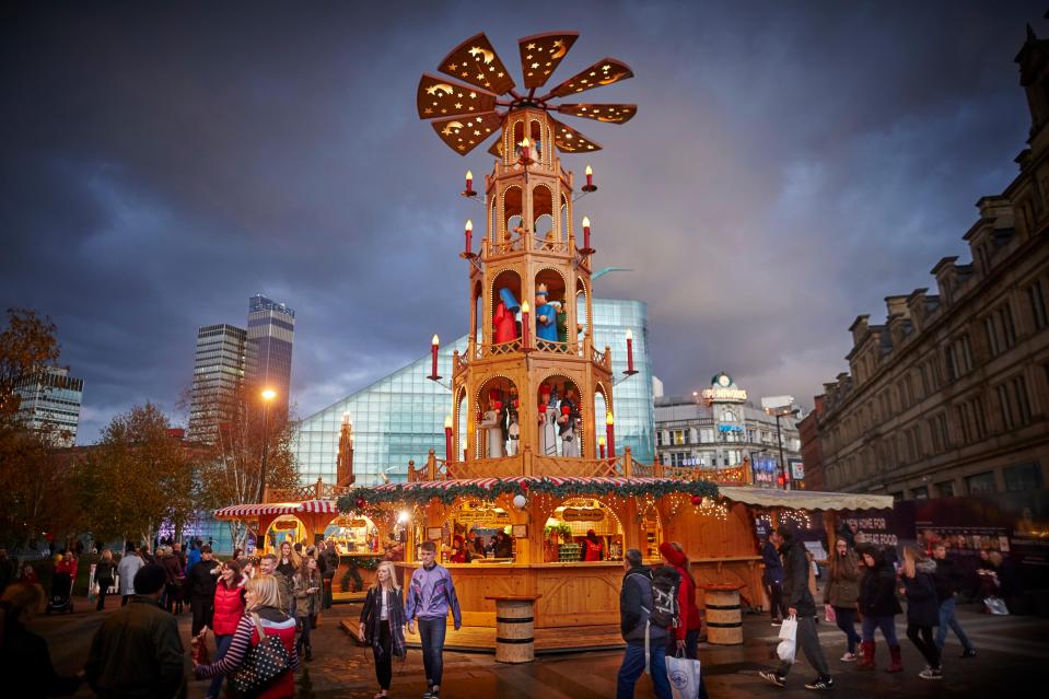 The cheerful Christmas markets were targeted by the tracksuit-wearing pair