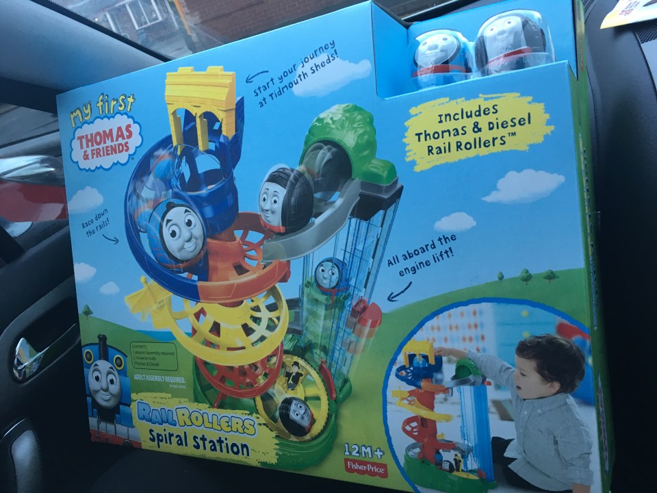 Kayleigh paid less than £7 for a Thomas the Tank Engine Rail Rollers Spiral station by using discount vouchers 