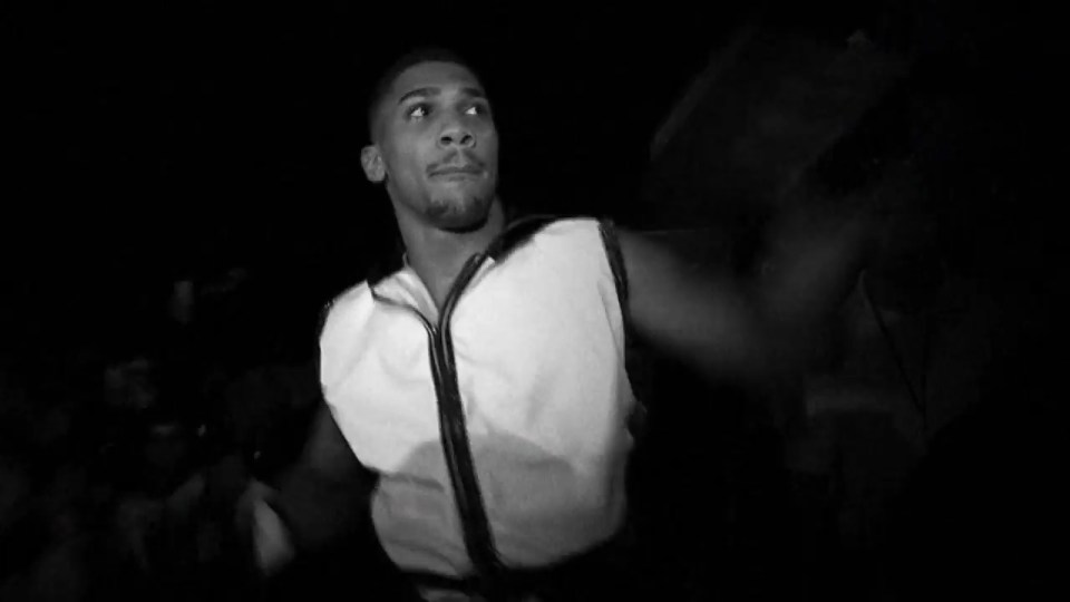 While viewers see boxer Anthony Joshua during a walk to the ring