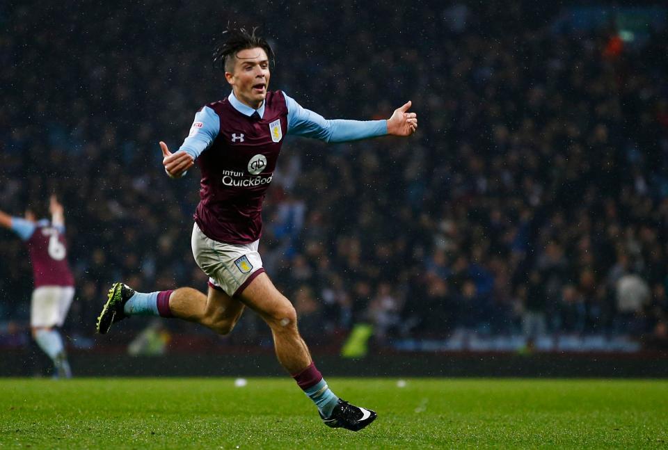  Grealish celebrates after netting a late winner against Wigan recently