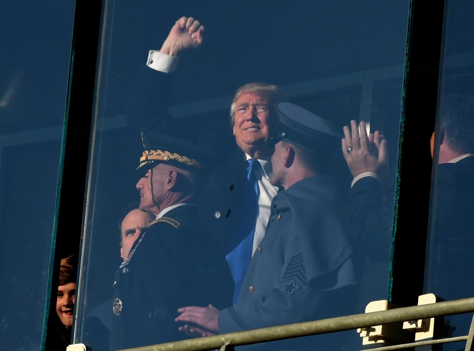  With his usual modesty, Trump lapped up his reception from a VIP box