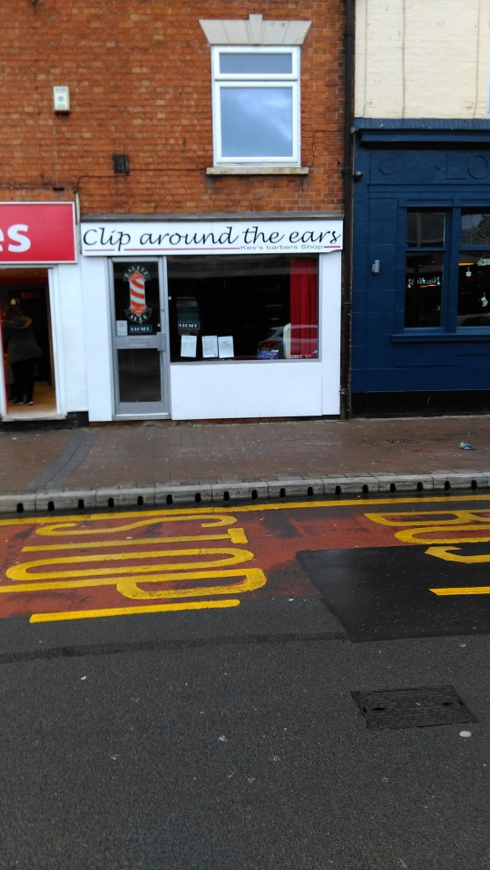  Sharp stuff ... a Nottingham snipping-shop