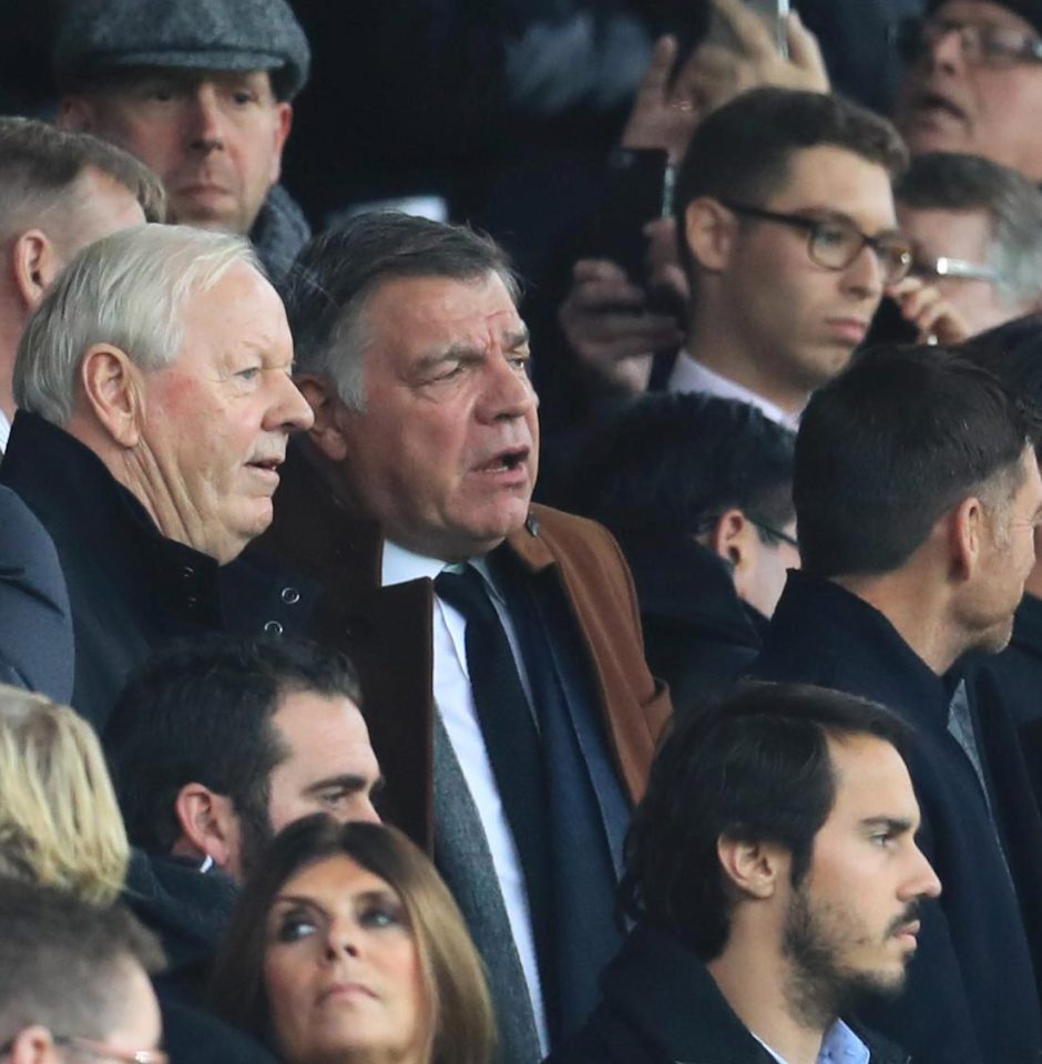  Allardyce in the stands at Old Trafford ...now it's time to return to the dugout