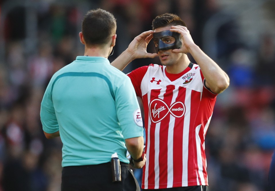  The masked Dusan Tadic was subbed off at half time after an ineffective display