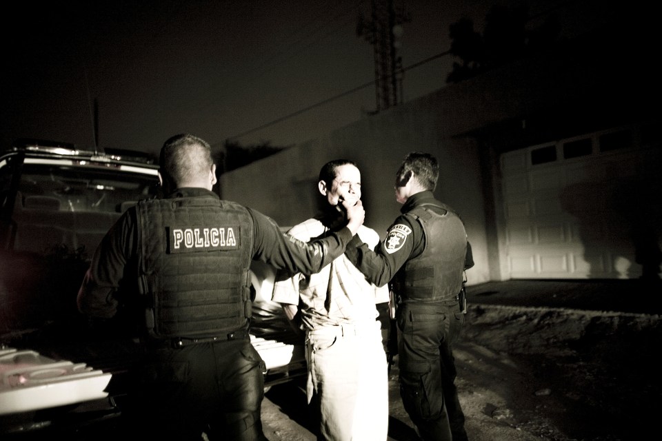  A special operations task force of the Tijuana municipal police conducts a night raid in South-eastern Tijuana