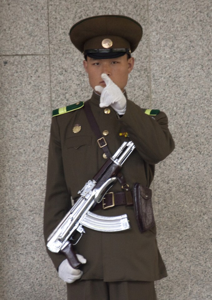 A rare photo of an official in North Korea