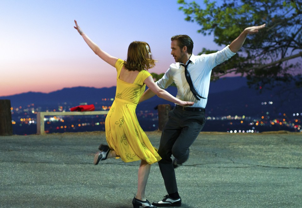 Emma Stone and Ryan Gosling star in the romantic comedy drama La La Land