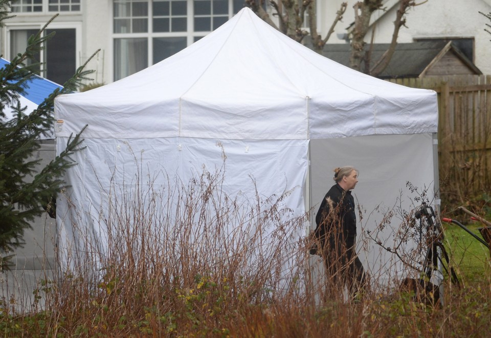  Forensic experts are on the scene in Renfewshire, Scotland