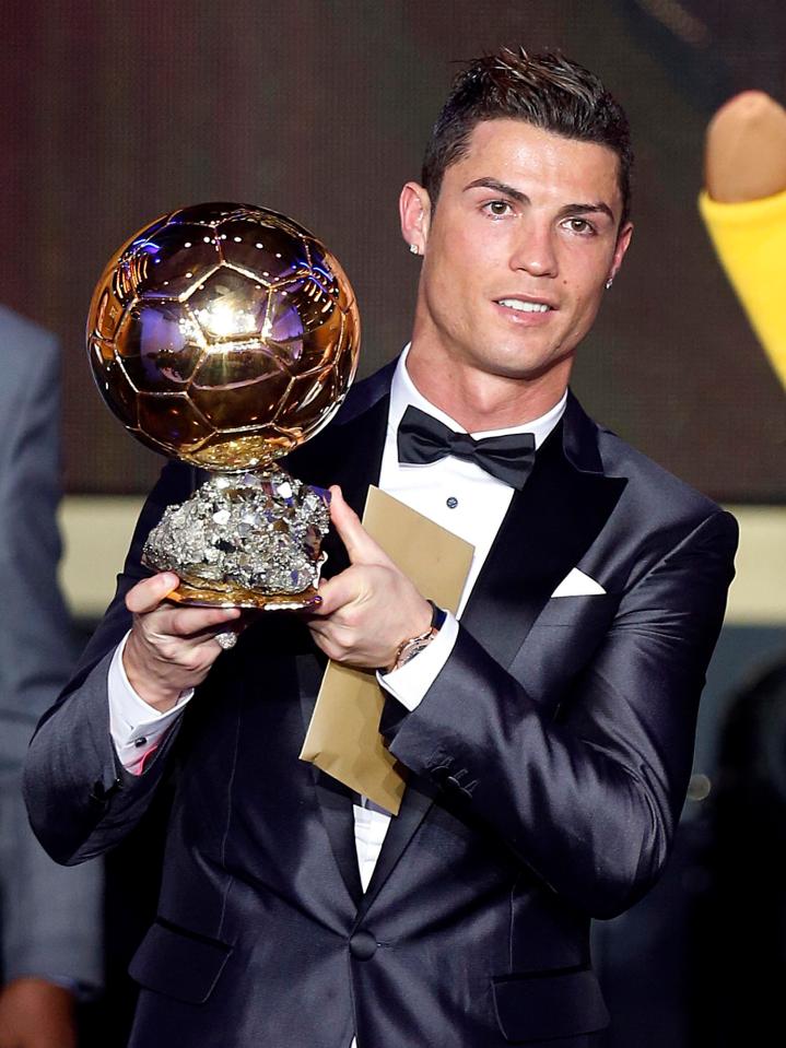  Ronaldo with the Ballon d'or trophy