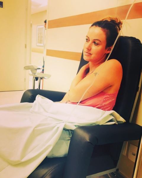 Charlie Webster in hospital with malaria 