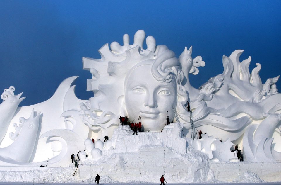  The fascinating artwork is almost as tall as the Tower of London and made entirely out of ice