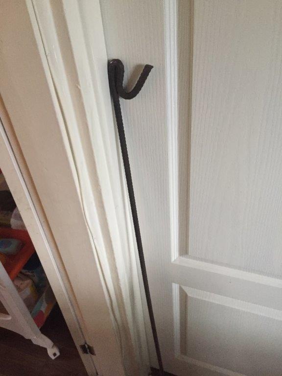  A metal bar had blocked dad Michael's path into their home