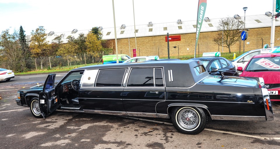  Donald Trump's Cadillac 5.0 litre Limousine, whichw was exclusively designed for him in 1988