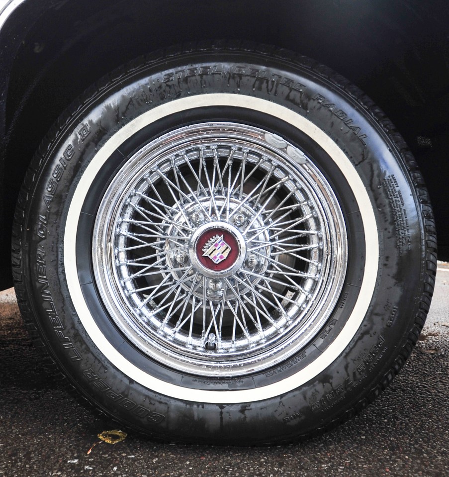  The Cadillac wheels - the tyres were originally made by Vogue Tyres, it's reported