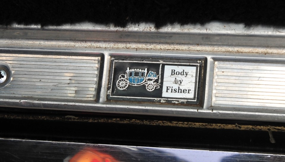  The body of the car was made by a company named Fisher, its original label is still visible