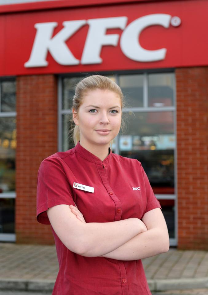 Bethany Spibly outside KFC