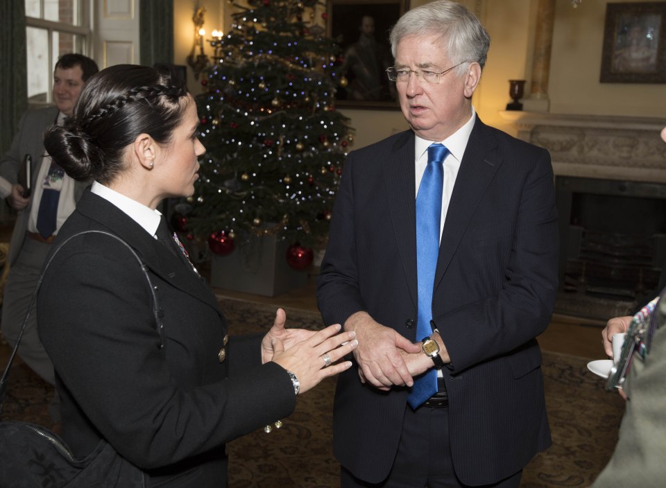  The nominees' day began with a meeting with Defence Secretary Michael Fallon at Downing Street